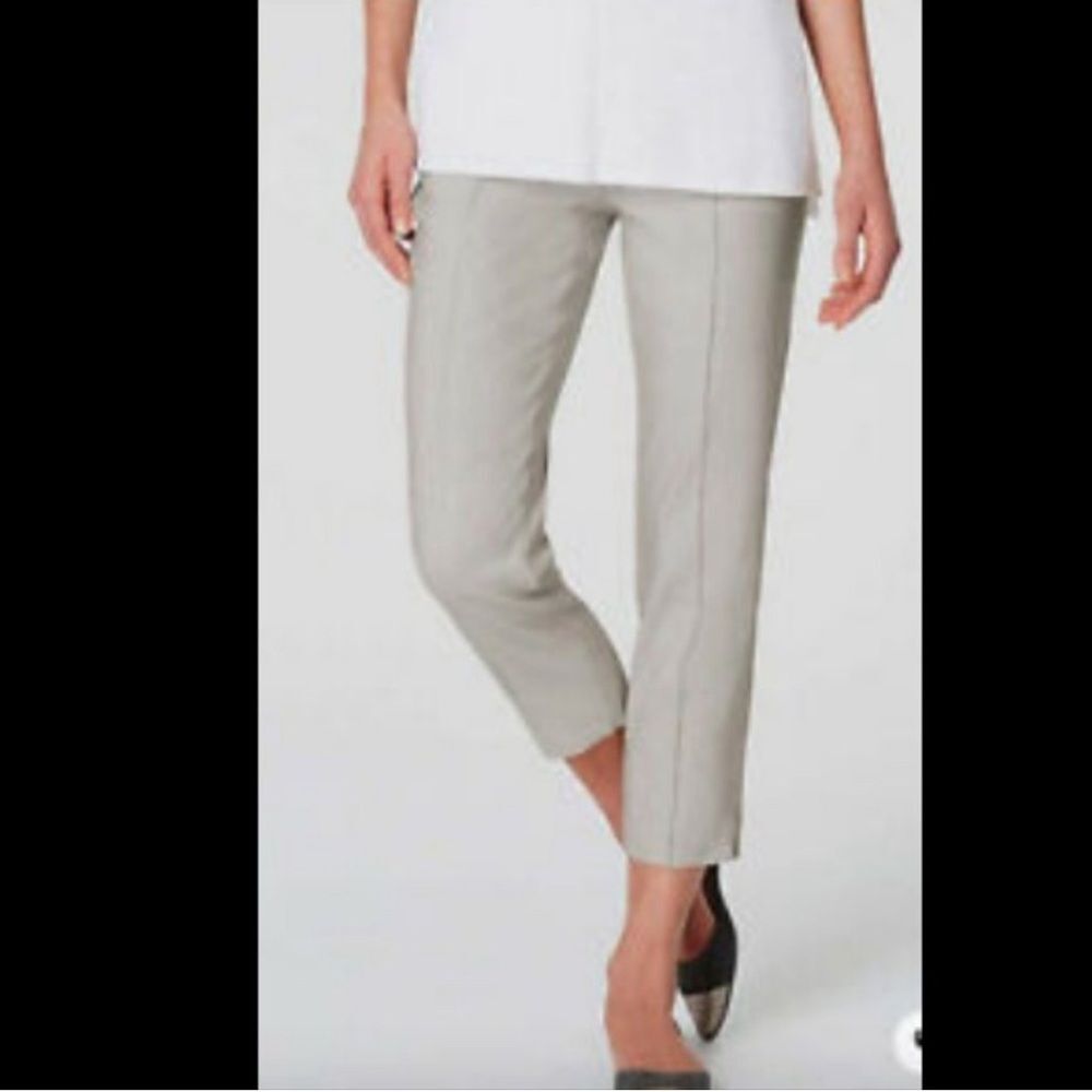 J JILL LINEN STRETCH CROPPED PANTS size M